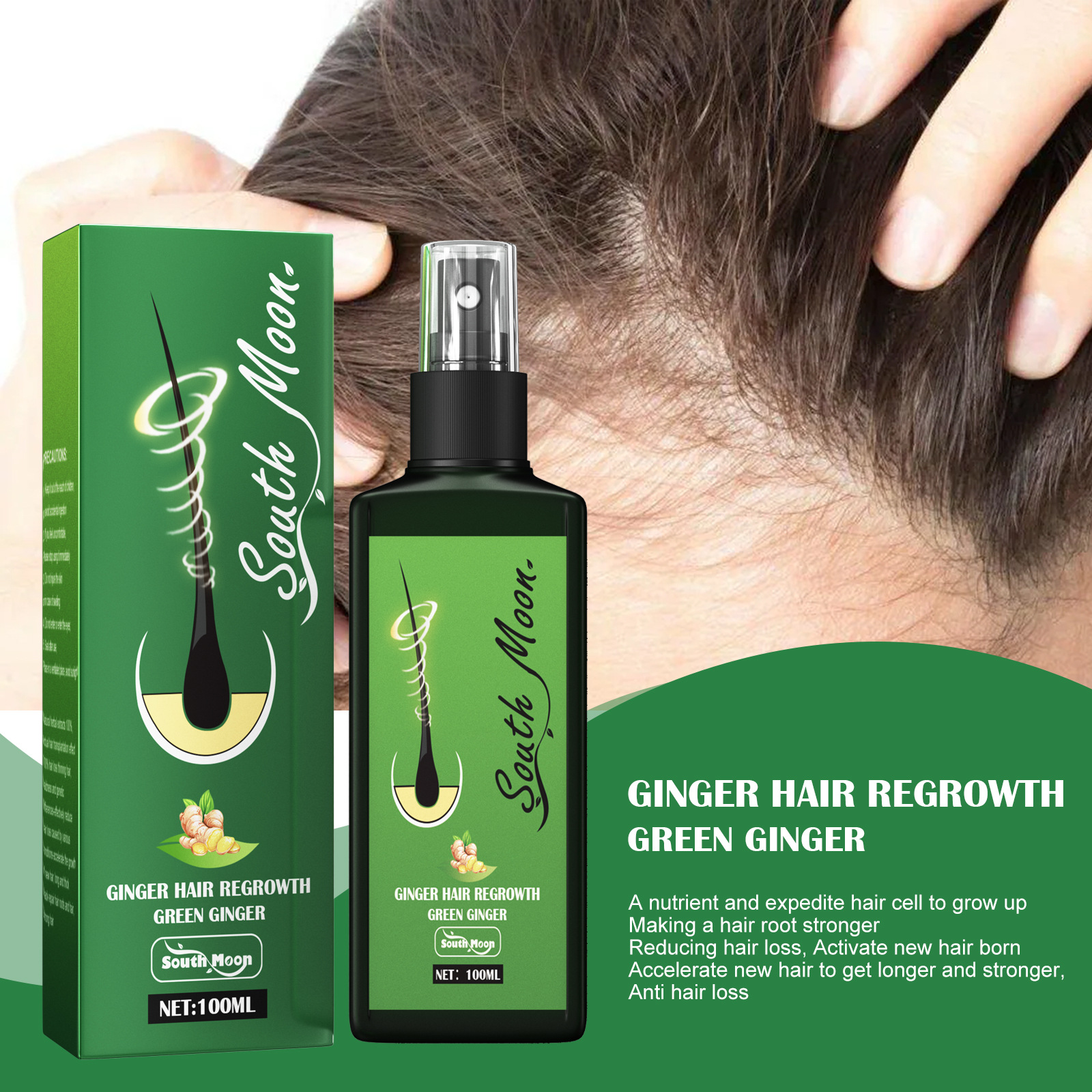 South Moon Hair Nourishing Mist Strengthens Hair, Prevents Hair Loss, and Hydrates Dense Hair for Scalp Care