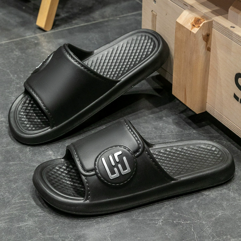 Мужские летние высокоэластичные тапочки из ЭВА для купания, большие размеры, не вонючие ноги, нескользящие мужские домашние уличные тапочки для ванной комнаты