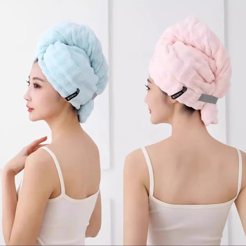 ドライヘアキャップ、超吸水性、速乾性、ワンピースシャンプーとヘアタオル、女性用大人用ブローフリーヘアキャップ、増毛シャワーキャップ|undefined