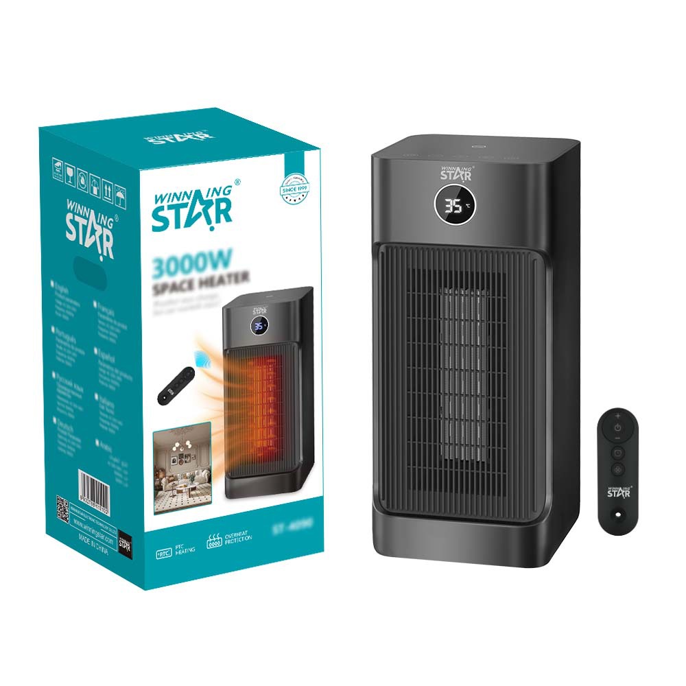 Winning star comercio exterior 3000W vertical anti-verter 3 velocidades regulador de aire calentador de temperatura constante electrónico calentador de ventilador
