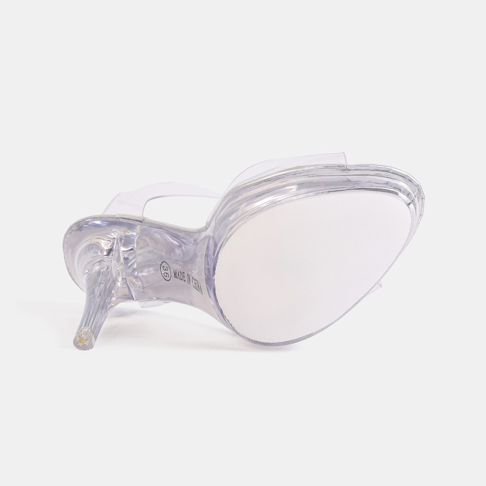 Sandal nữ gót nhọn pha lê mũi hở quai ngang, gót cao trên 8 cm — bạc, màu hồng, màu mơ, màu đỏ chi tiết 5