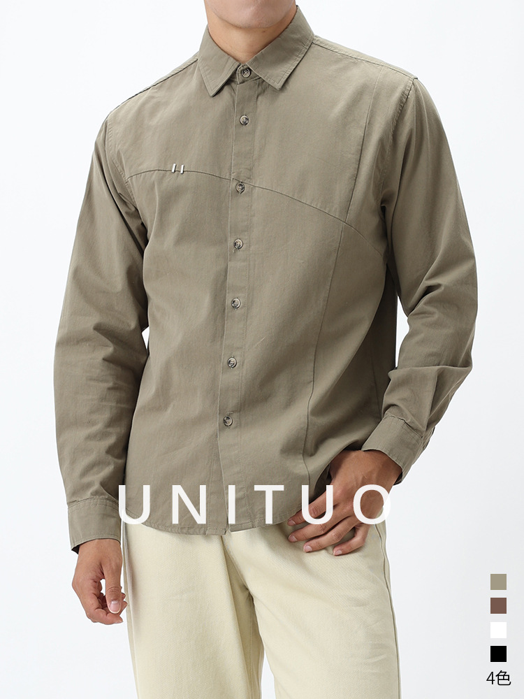 Camisas de algodón para hombres, camisas de algodón para hombres, mangas largas, casuales, versátiles, camisas de algodón para hombres, camisas de algodón para hombres