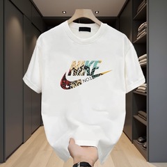 2025 新しい夏のメンズ半袖 Tシャツ純綿トレンディなブランド服メンズ半袖多用途ルーズ Tシャツトップ