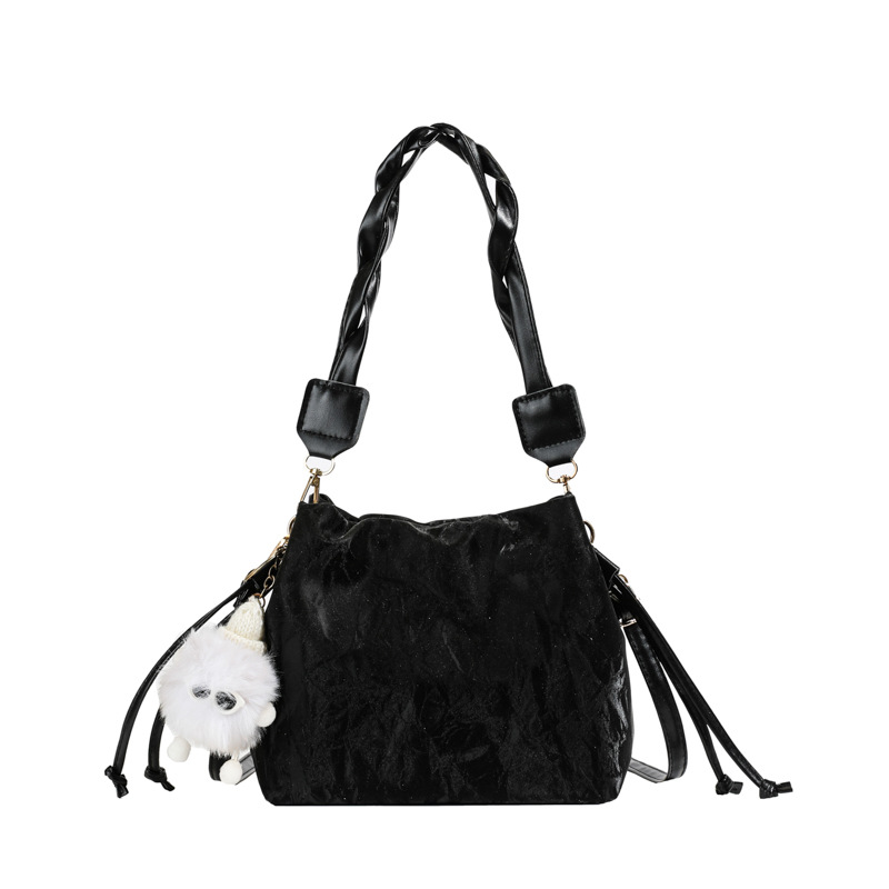 Large Capacity Drawstring Bucket Bag Stylish Casual Shoulder Bag_voghion.com