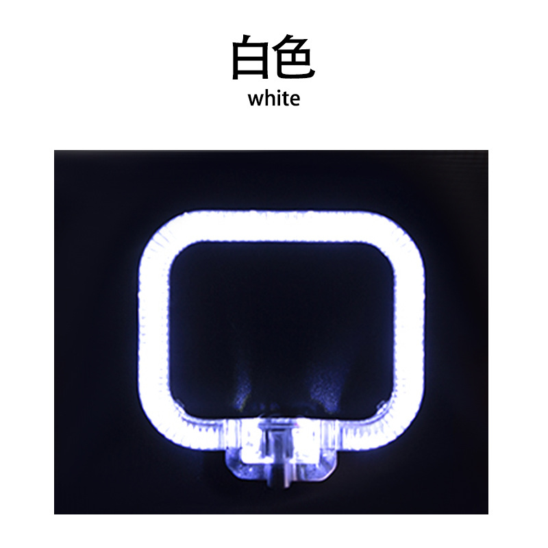 Fábrica al por mayor de dos colores guía de luz Angel Eye 1,5 pulgadas de modificación del coche cuadrado lente de doble luz universal luz diurna