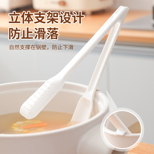 Multifunctional food clip 2-in-1 detachable seasoning spoon food grade household kitchen supplies high temperature resistant food clip