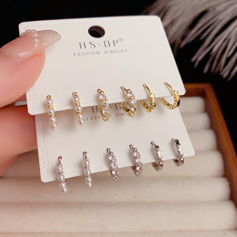 1 Set Elegant Simple Style Geometric Copper Zircon 14K Elegant, Simple Style display picture 1
