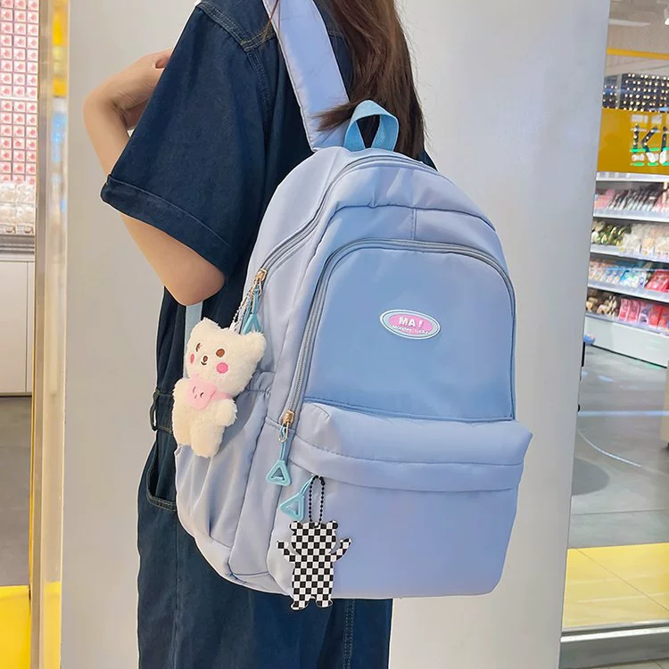 Backpack, Japanese capacious shoulder bag, for students, Korean style