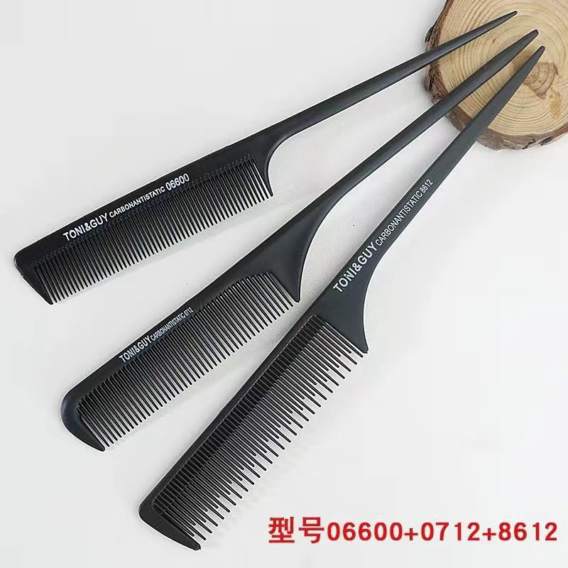 理髪店用の静電気防止コーム、プロのヘアカットコーム、細かい歯の先端の尾コーム、メイクアップアーティスト専用の密なピック|undefined