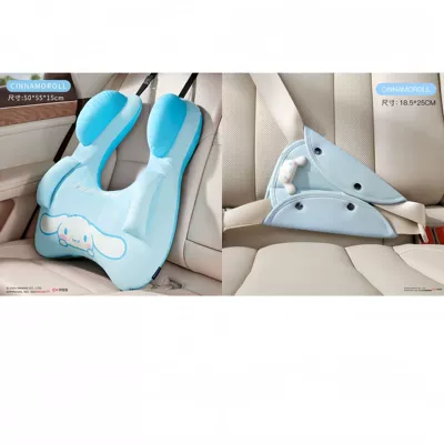 Headrest, Gadget Car Rear Seat - big-eared-dog-pillow-triangle-leather-shoulder-pad-set