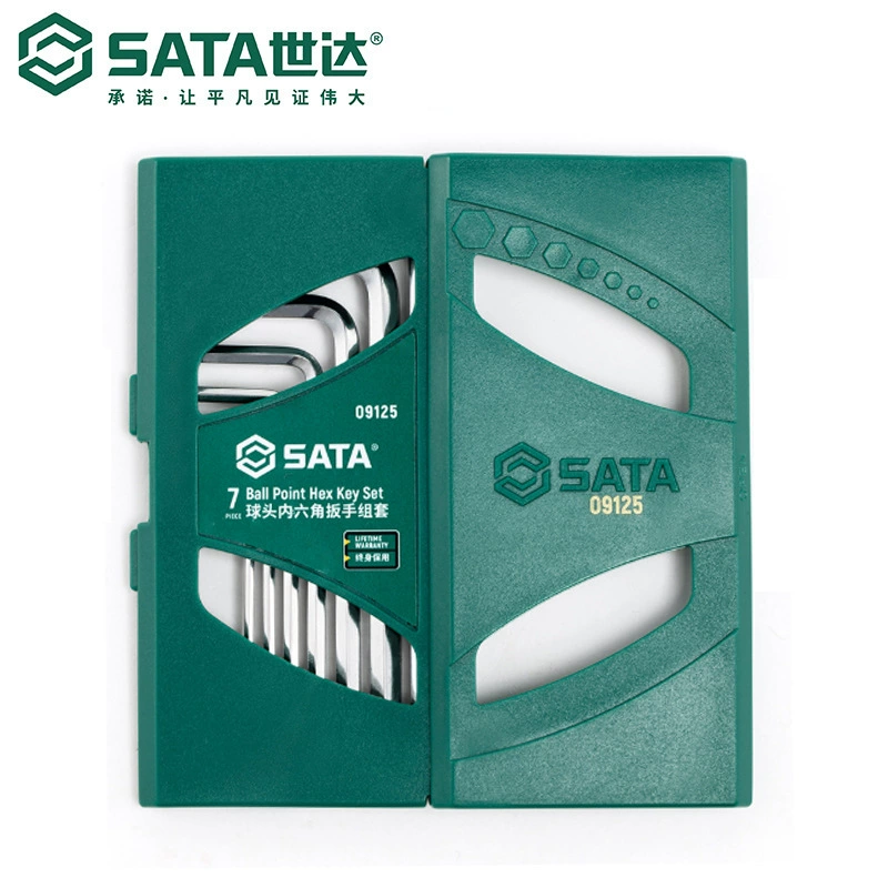 Авторизованный фирменный набор шестигранных ключей с шаровой головкой SATA/Shida, 7 предметов 09125