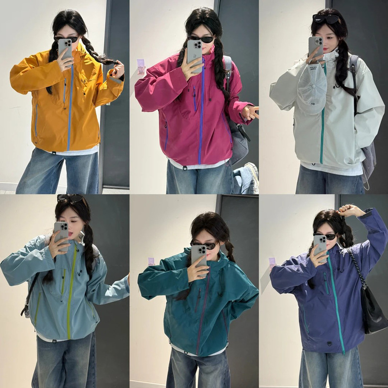 Dopamine Outdoor Sun Protection Jacket Jacket for Men and Women Autum Windproof and Waterproof Mountaineering Jacket Hooded Casual Jacket