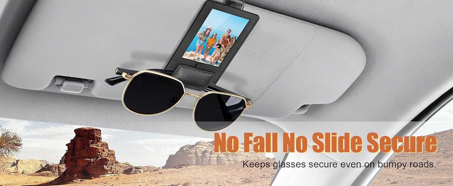 Cross-Border New Model Car Glasses Clip Photo Holder Car Sun Visor Magnetic Photo Storage for Sunglasses