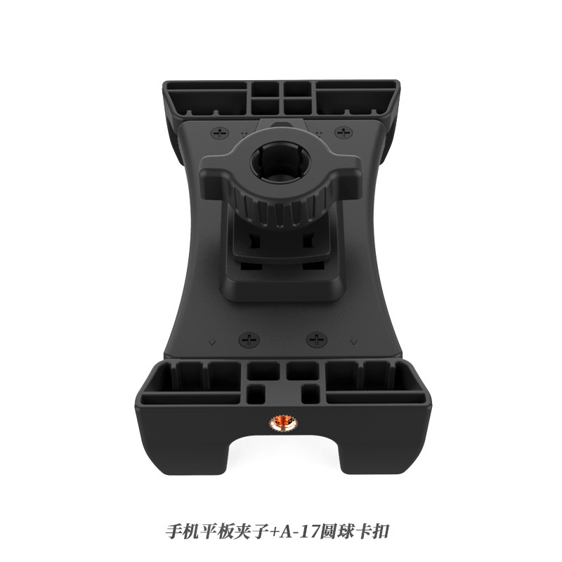 跨境双拉伸旋转手机平板夹横竖抖音直播三脚架自拍杆转接平板夹头