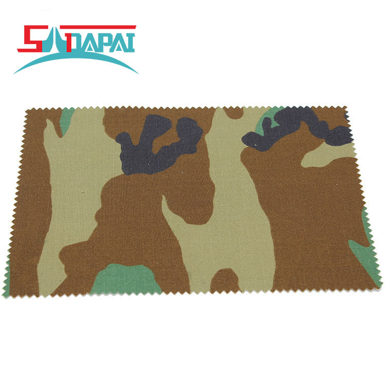 小方格子迷彩布面料 涤棉迷彩环保印花布料耐水洗 外军迷彩印花布