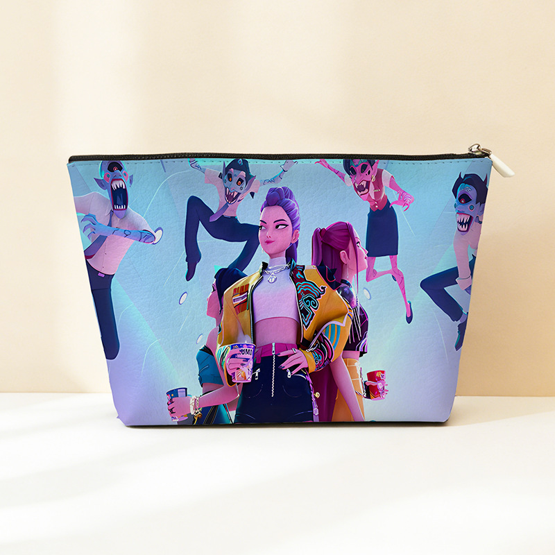 Explosión transfronteriza PU cuero caza de brujas bolsa de almacenamiento impermeable bolsa de maquillaje portátil bolsa de almacenamiento con cremallera bolsa pequeña