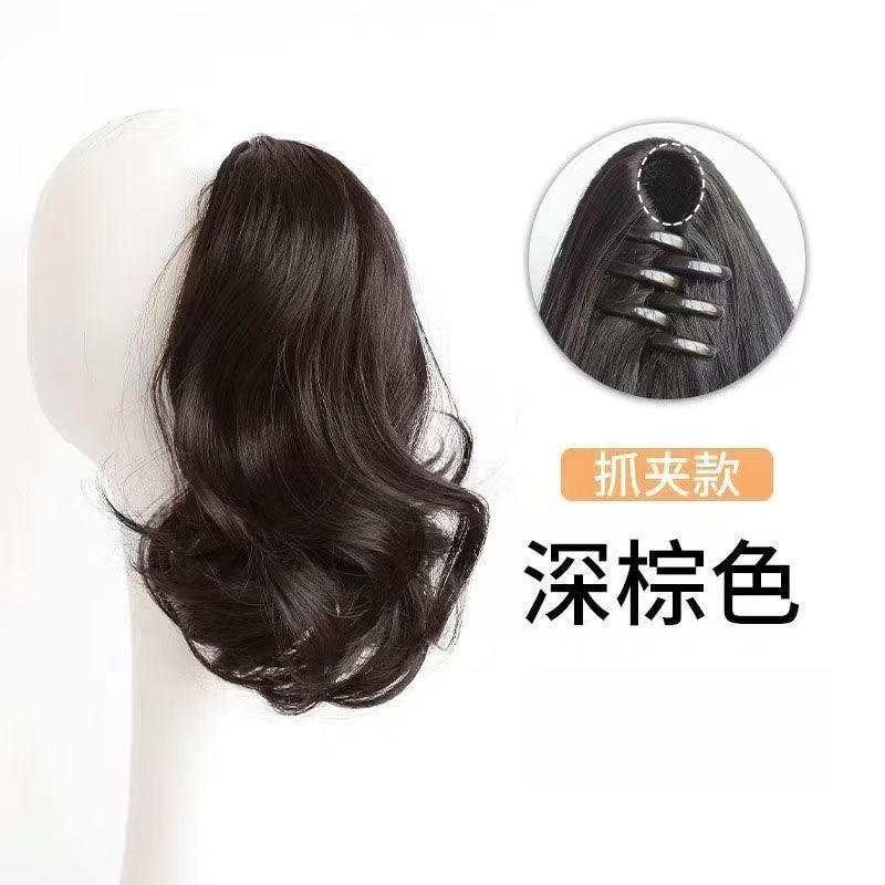 [인터넷 연예인 배꽃 포니테일] 가격대 - 다크브라운 - 28cm