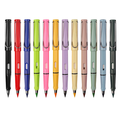 Colorful Permanence Pencil 12 Colors Erasable Colored Pencil Posture Pencil Children's Colored Pen No Need to Sharpen Student Drawing Pencil