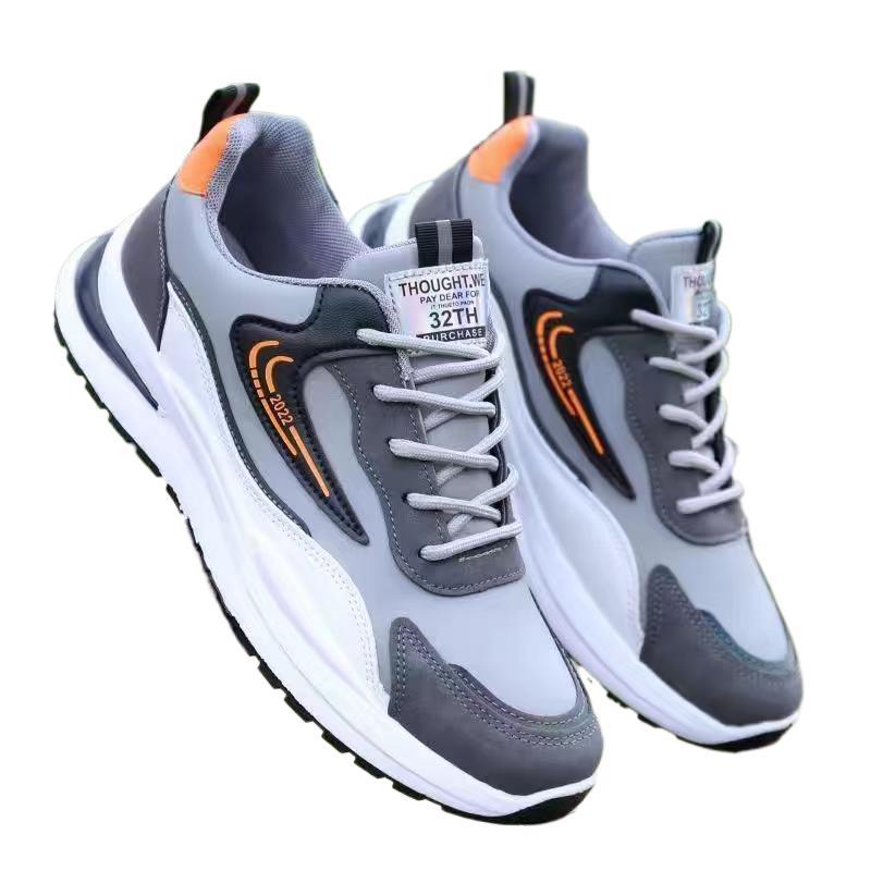 신발 남자의 가을과 겨울 새로운 가죽 방수 운동화 한국식 유행 캐주얼 신발 소프트 단독 미끄럼 탈취제 운동화