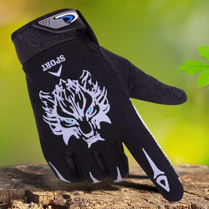 Guantes de dedo completo para montar al aire libre hombres y mujeres a prueba de sol moda fitness ventiladores militares deportes dedo largo guantes de bicicleta de carreras