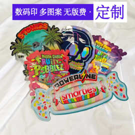 异形镭射铝箔烟丝包装袋 防臭儿童锁聚氨酯薄膜自立糖果烟草袋
