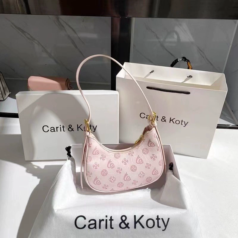 Сумка подмышечная (Carit & Koty) коллекция 2022 года, принт с фуксией, компактная через плечо