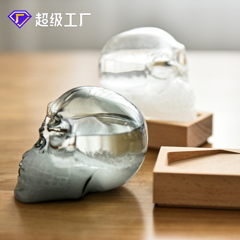 Cráneo creativo hueso pronóstico del tiempo botella tormenta vidrio artesanía novedad regalos para amigos fábrica al por mayor
