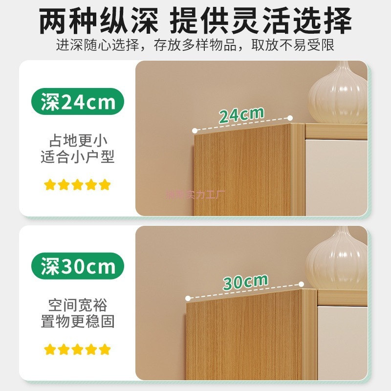 沙发旁置物柜落地客厅墙边小窄柜多层带柜门收纳柜子家用储物书柜|undefined