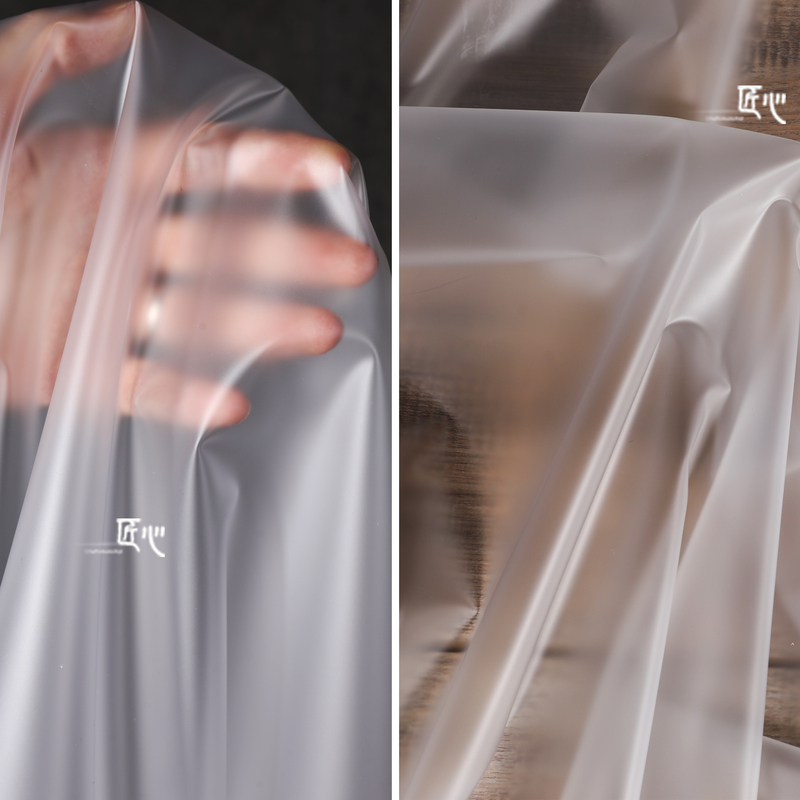 Frosted Fog Surface TPU Translucent Tpu Water Rain Coat Creative Handmade DIY Fabric Fashion Designer Fabric