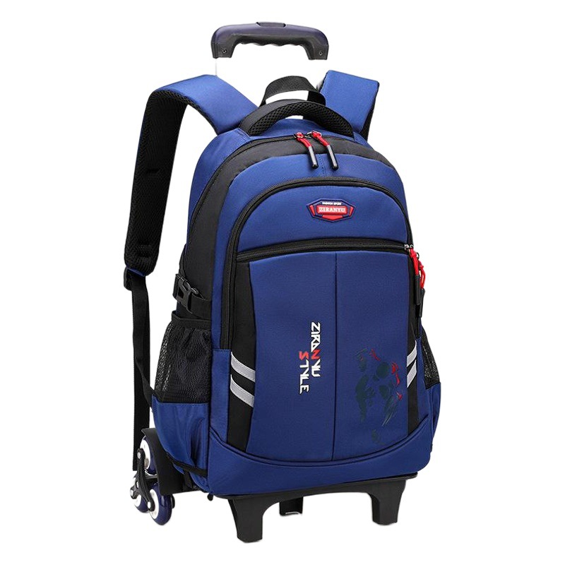 Carretilla de pescado natural estudiante mochila subir escaleras estudiante de escuela secundaria de gran capacidad casual estudiante de secundaria mochila tendencia de la moda de los hombres