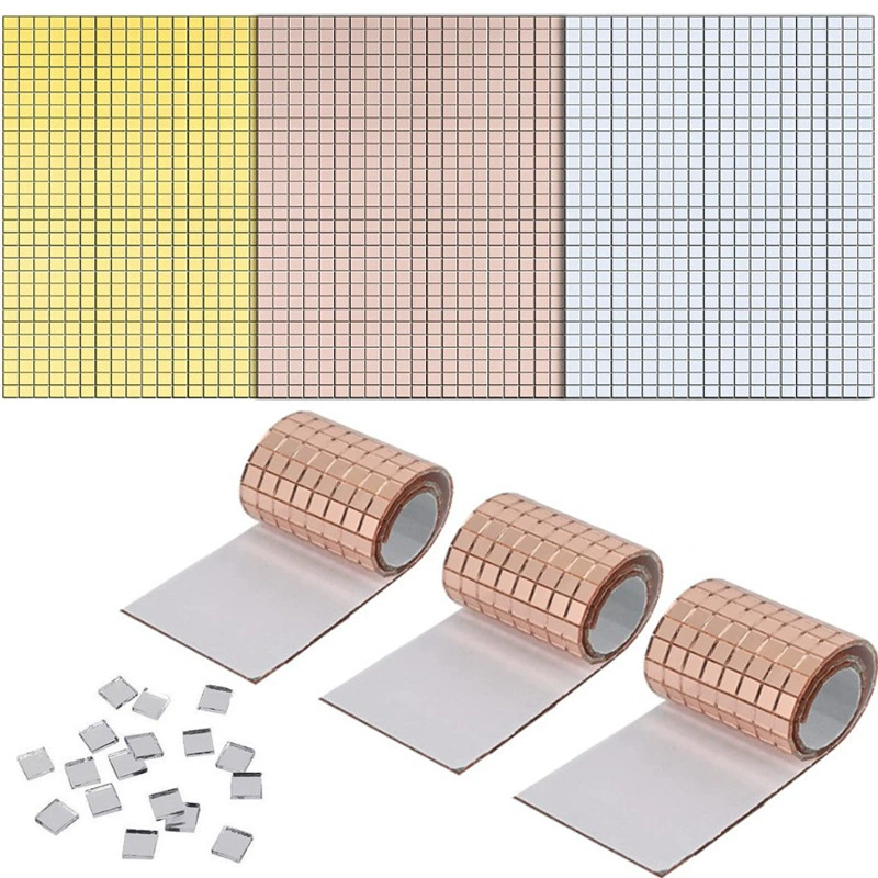 Трансграничные взрывы мозаика самоклеящаяся стеклянная линза 5*5 мм 10*10 мм украшение дома патч KTV