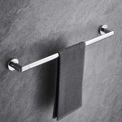 衛生間毛巾杆鋅合金浴室加長單杆毛巾架洗手間晾毛巾架子置物架