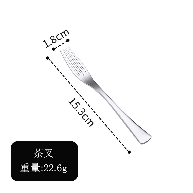 estilo coreano simple engrosado acero inoxidable set de cubiertos occidentales tenedor de frutas suministros de hotel de alta gama cuchillo de filete de cola de pescado tenedor cuchara