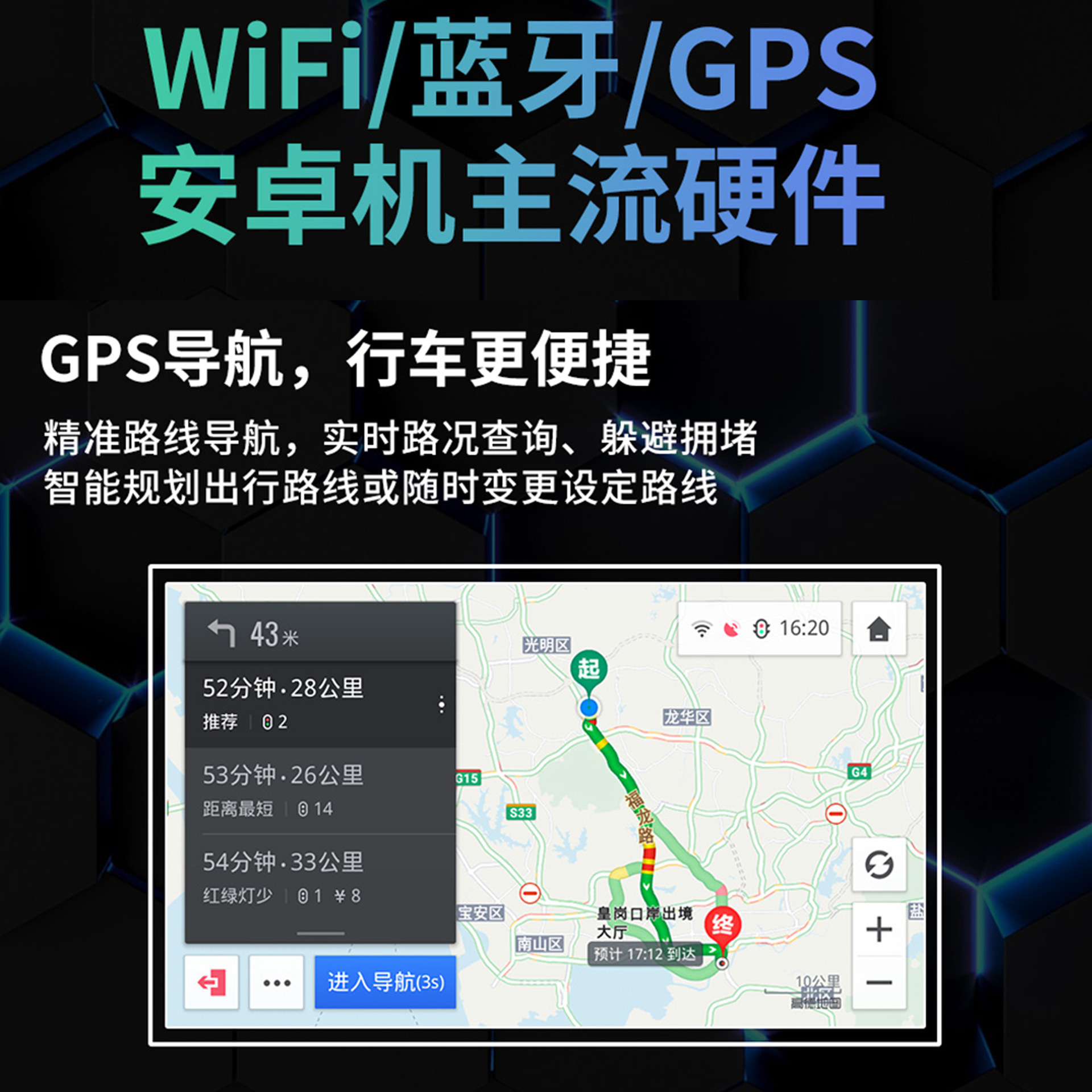 7inch Dual-Disk Car Bluetooth Mp5 Wired Android Auto Wireless Carplay Gps Navigation Suitable for Volkswagen