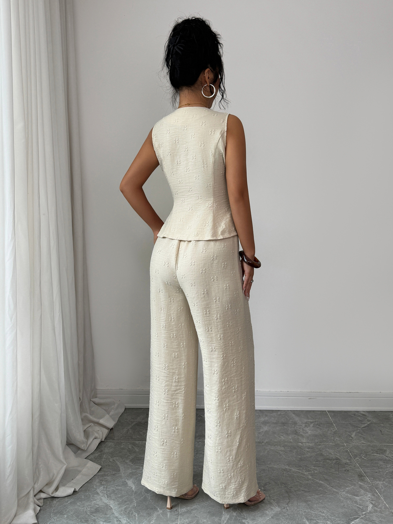 Women's Slim Fit Denim Style Suit Commuter Solid Color Spring Summer Collection Stay Stylish And Comfortable_ecoleips.com