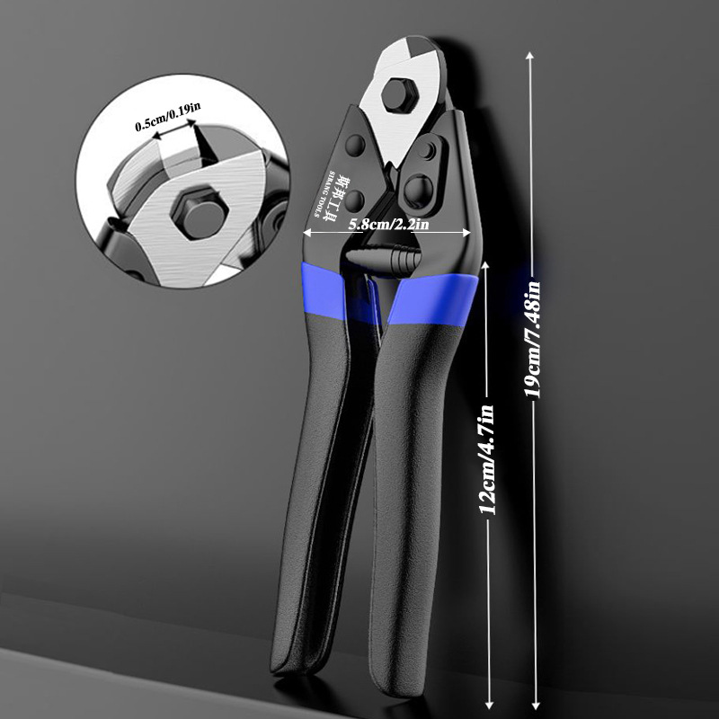 Cizalla de cable de acero al cromo-vanadio puntual Cortador de alambre de freno Cortador de alambre Mini cortador de alambre Cortador de desconexión que ahorra esfuerzo