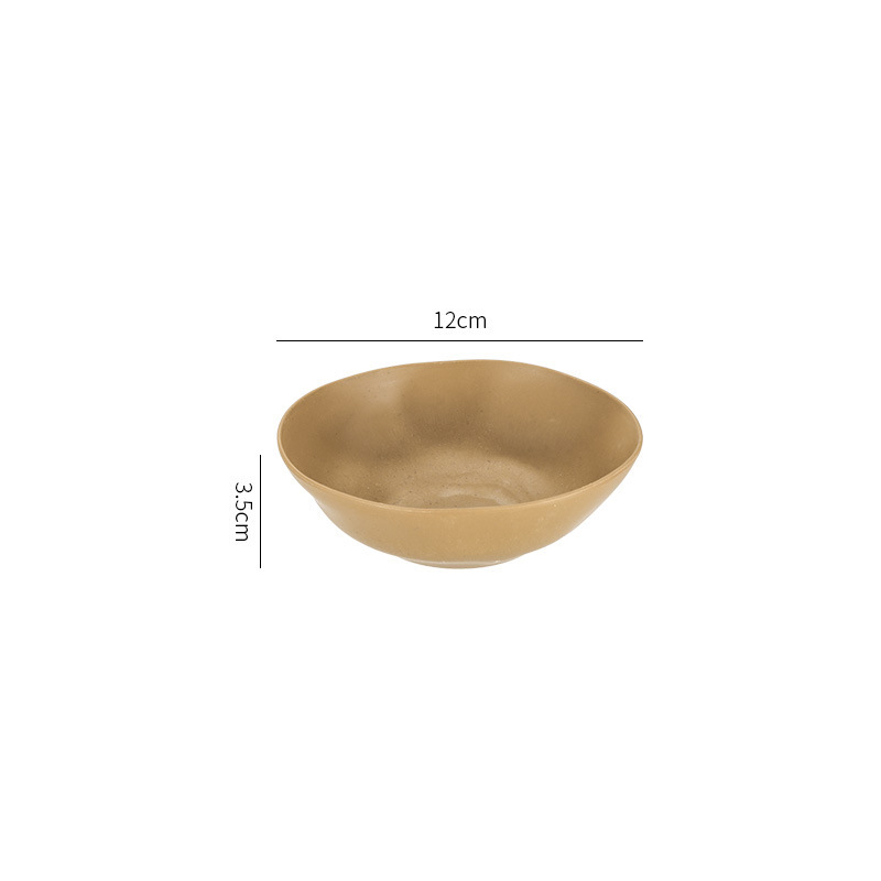 12cm 불규칙한 그릇 (우드 옐로우)