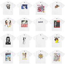 ��ʽsaint michael������ʿ����T-shirt���ļ�fog�ְ߽�ɫT��Ů