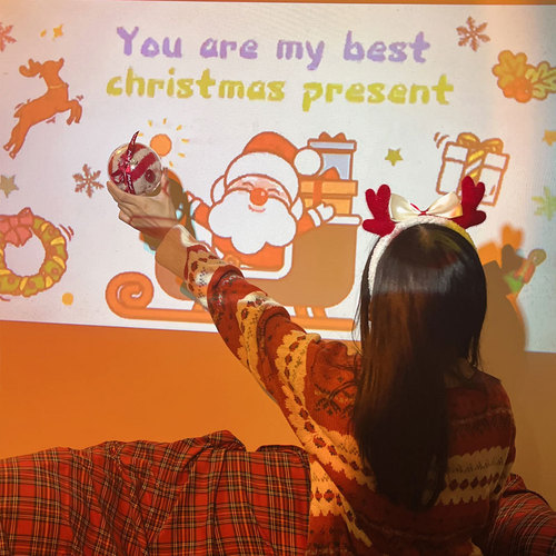 Christmas Projector Lights Korean INS Style Xiaohongshu Photo Booth Atmosphere Projector Toy Foreign Trade Gift