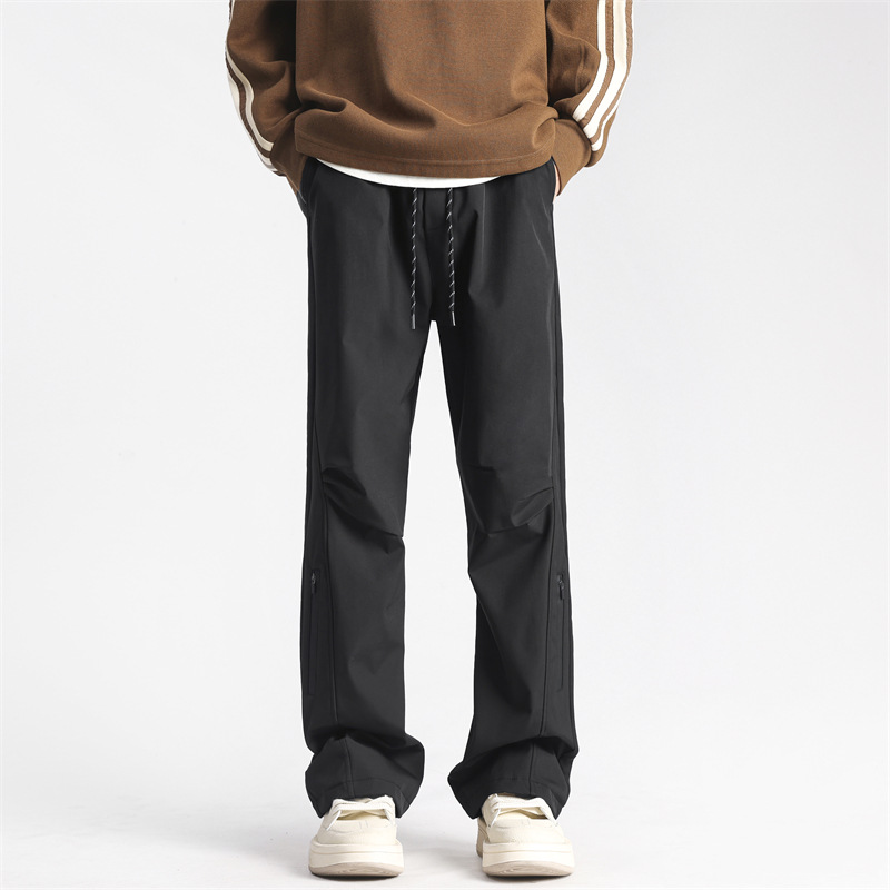 Men's summer trendy functional style charging pants for sports, leisure, loose fitting, quick drying, waterproof workwear pants_voghion.com