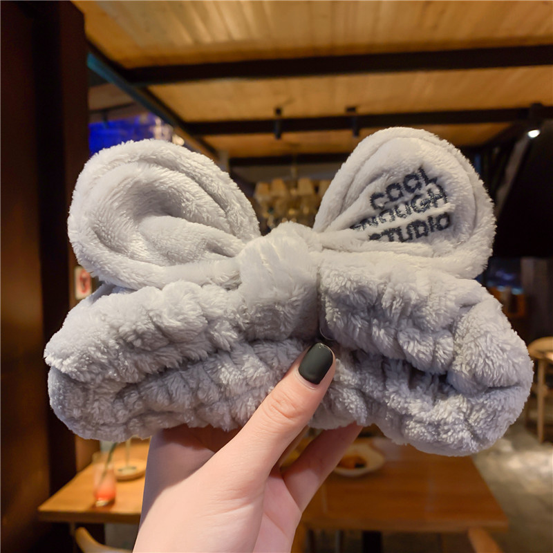 Lavarse la cara en otoño y invierno nuevo clip para el cabello máscara antideslizante pelusa cinta para el cabello lindas bandejas de dibujos animados pareja adornamiento para el cabello