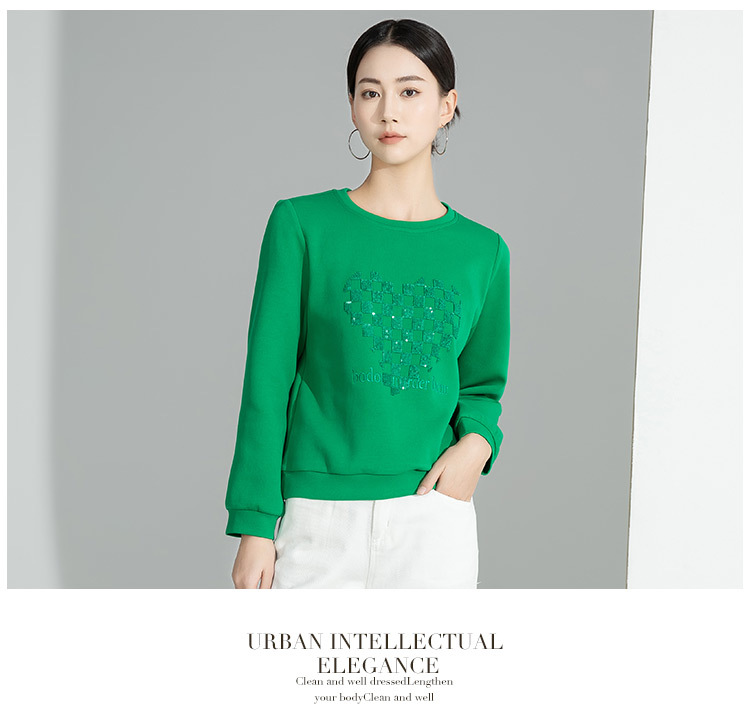 Áo hoodie chui đầu in họa tiết dáng rộng cho nữ — Màu đen chi tiết 10