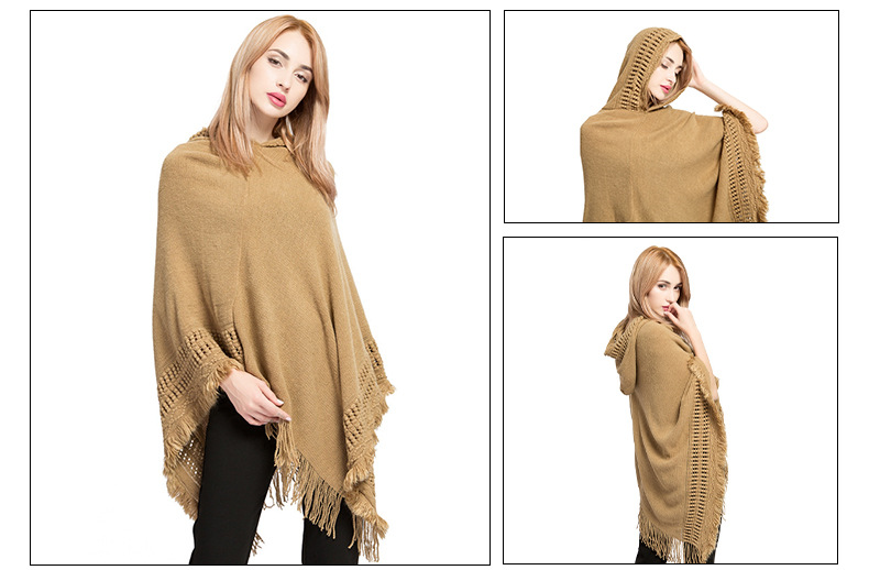 Women's Streetwear Solid Color Imitation Cashmere Tassel Shawls display picture 1