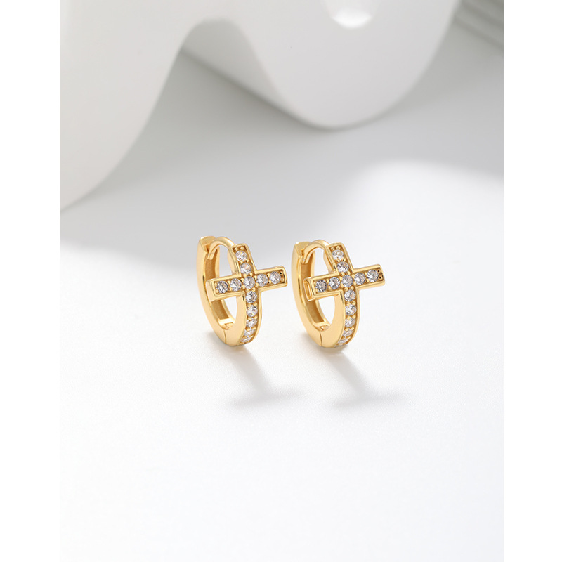 Europa y los Estados Unidos transfronterizos joyas de pendientes de círculo 925 pendientes de plata esterlina personalidad femenina pendientes de diamantes de hip hop para hombres