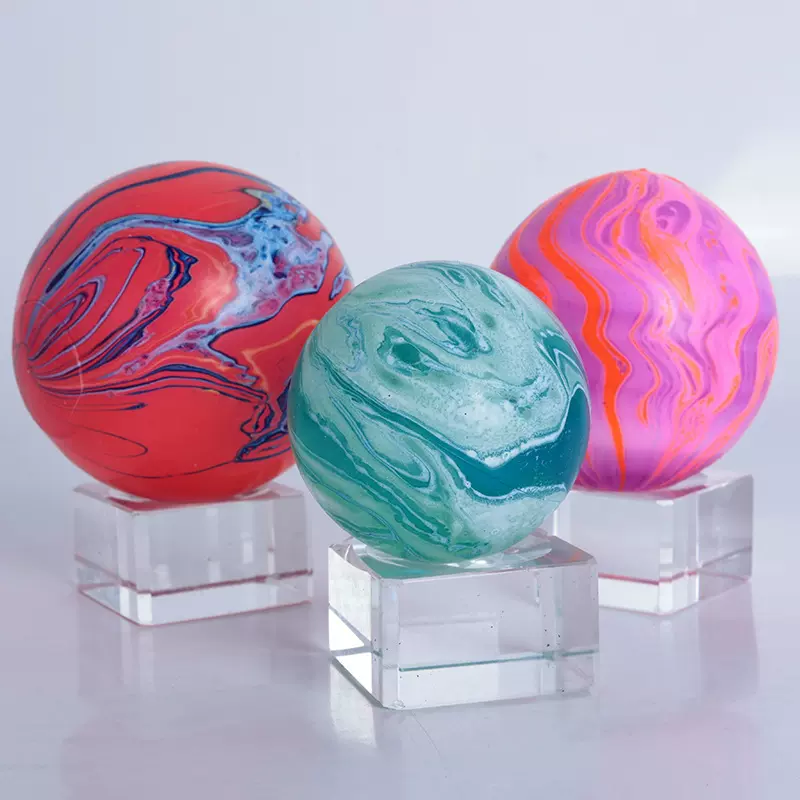 跨境新款百变闪光球创意新奇特高弹力发光星球互动儿童发光玩具