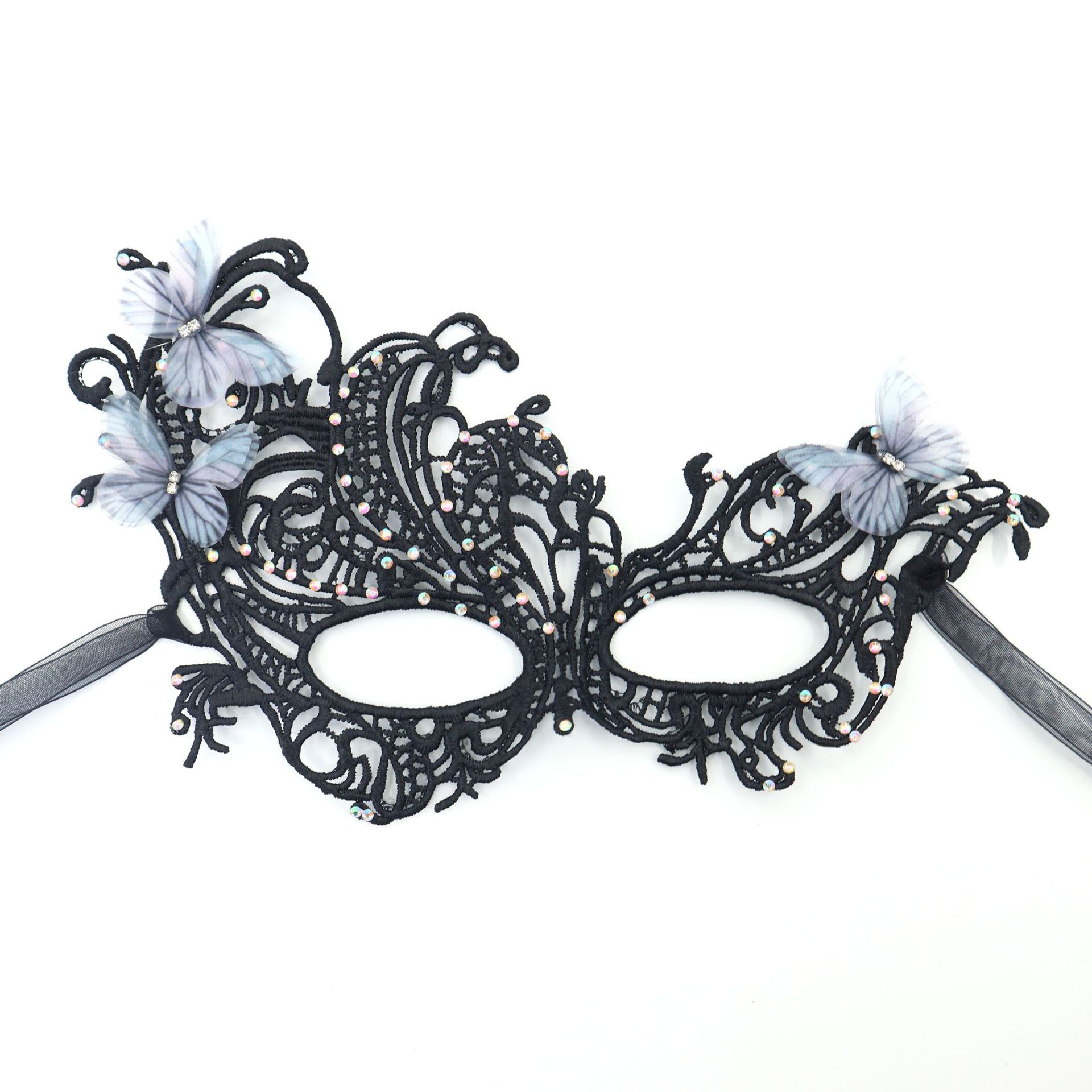 Amazon transfronterizo Halloween nuevos productos de color gradiente de encaje de Phoenix máscara de mitad de cara máscara de maquillaje de baile máscara TK