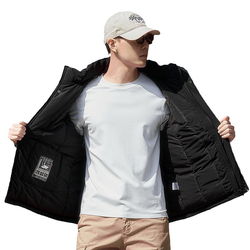 Otoño y invierno de algodón hombre chaqueta de trabajo chaqueta 2024 nuevo tipo de lana más gruesa chaqueta de algodón chaqueta de hombre