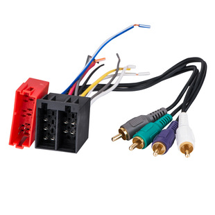 Applicable to Volkswagen Audi Porsche CD tail line 4RCA male audio cable