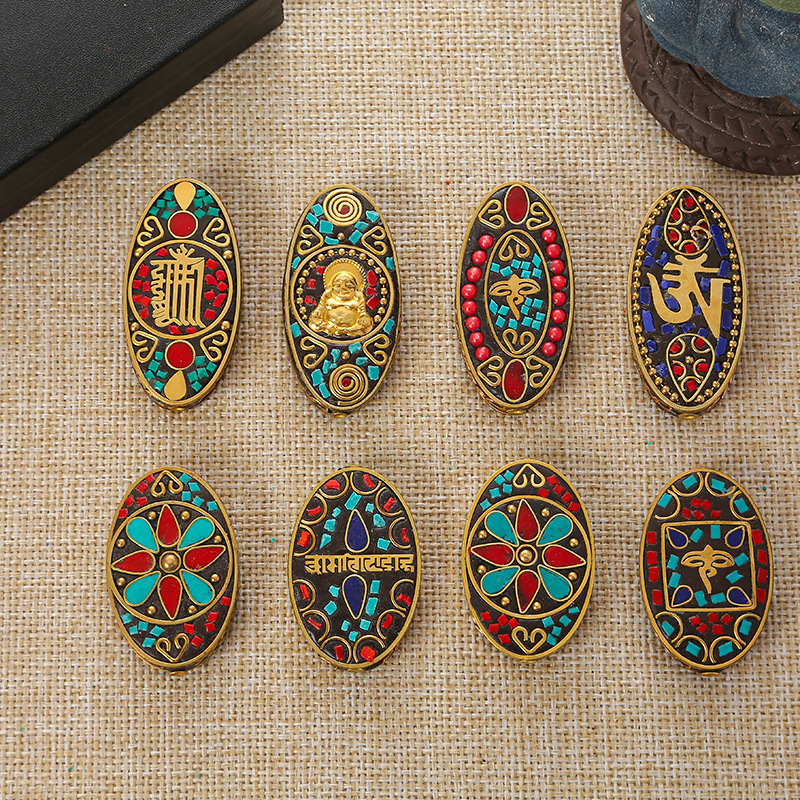 尼泊尔铜珠藏式手工珠印度尼西亚珠各种饰品配珠