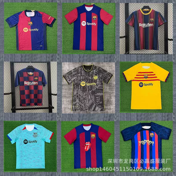 La Liga Barcelona complete style Barcelona Messi Neymar Iniesta Puyol Barcelona football suit